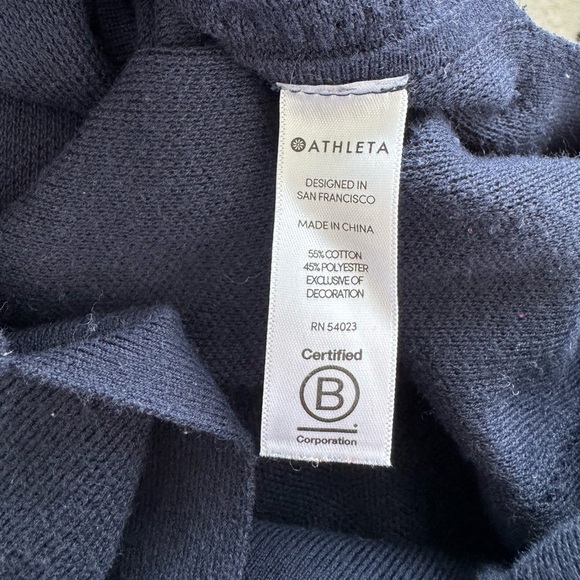 Athleta Streetwise Sweater Navy Blue Size Small - Picture 4 of 4